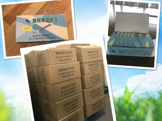 Altro supporto personalizzato offerto termometro orale in vetro privo di mercurio Certificazione CE