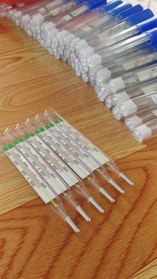 Termometro di vetro privo di mercurio per temperatura febbre medica grado ospedaliero